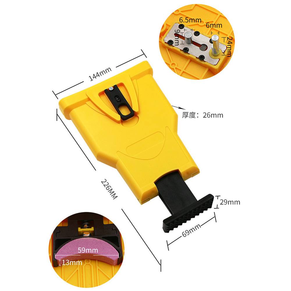 Easy Chainsaw Teeth Sharpener File Bar-Mounted Fast Grinding Electric Power Chainsaw Saw Chain Sharpening Woodworking Tool