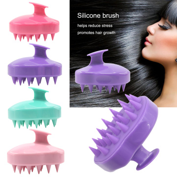 1Pcs Hair Brush Silicone Shampoo Wide Tooth Comb Hair Washing Comb Soft Brush Head 5 Colors