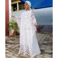 African Dresses for Women 2019 New Style African Clothes Bazin Fashion Lace Floral Boubou Robe Africain Dashiki Party Long Dress
