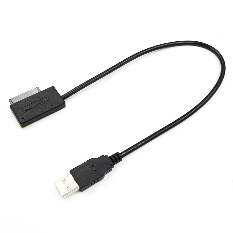 1/2 PCS Notebook Optical Drive Line SATA To USB Adapter Cable 6+7P SATA To USB2.0 Easy Drive Line Transfer Box Cables Connectors