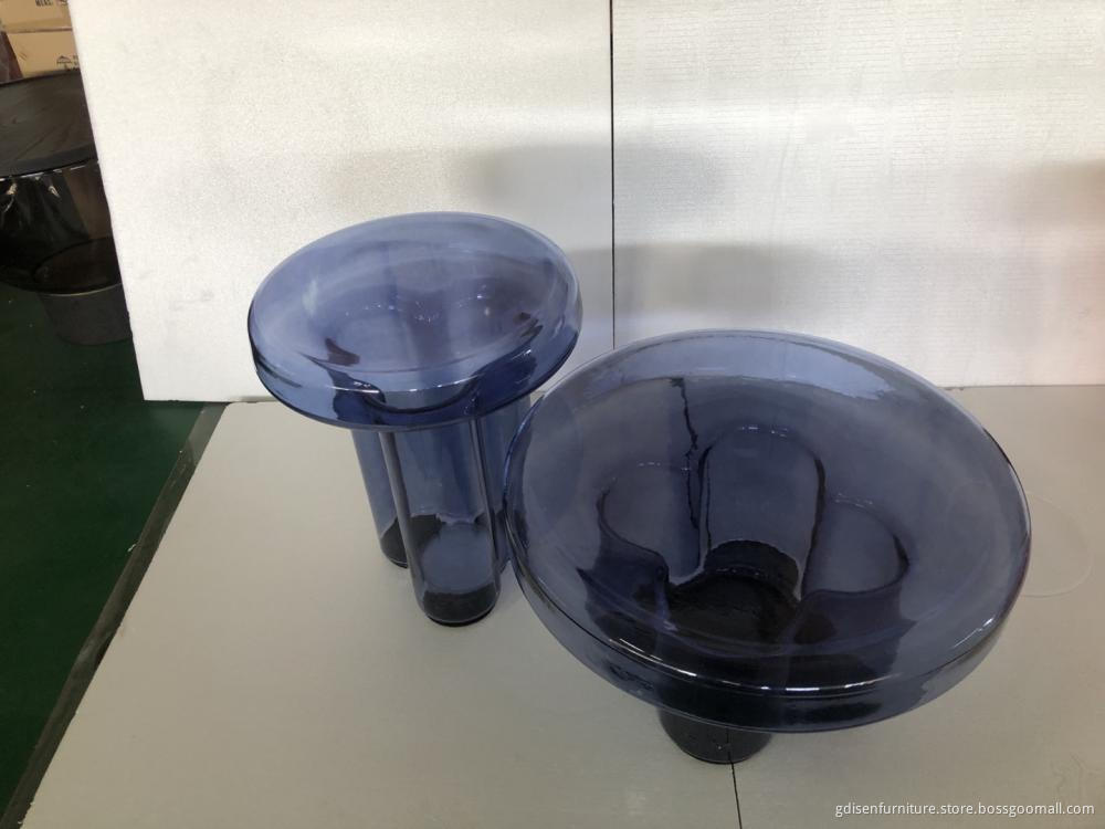 round coffee side table glass table