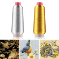 1Roll 3000M Sewing Thread Line Gold/Silver Embroidery Threads Computer Cross-stitch Thread Textile Metallic Yarn Woven Line