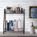 2 Tier Kitchen Standing Spice Rack with Hook