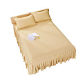 New Hotel Home Polyester Bed Covers Emf Protection 2 Size Coverlets Ruffle Pastoral Style Linen Duvet Cover Fit Bedspread