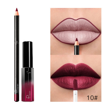 New Pudaier 1pc Long Lasting Liquid Lipstick+1PC Lip Liner Makeup Set Waterproof Matte Lip Liner Lips Gloss Set Lipsticks 33