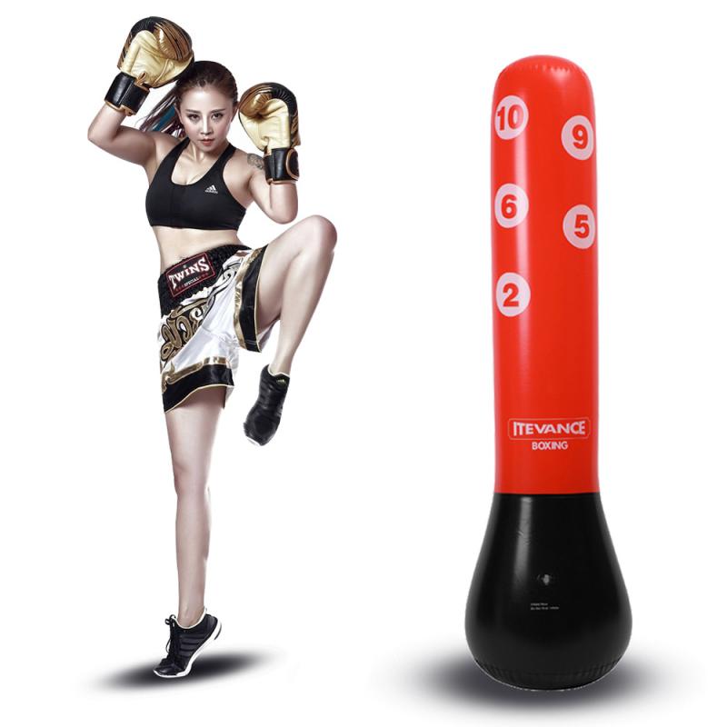 Inflatable Stress Punching Tower Bag Boxing Fighting Standing Water Base Training Pressure Relief Bounce Back Fitness Sandbag