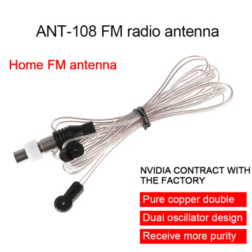 Universal Indoor FM Dipole Antenna Radio Receiver Amplifier MD TV Card Aerial Car Electronics Video Audio Accessories
