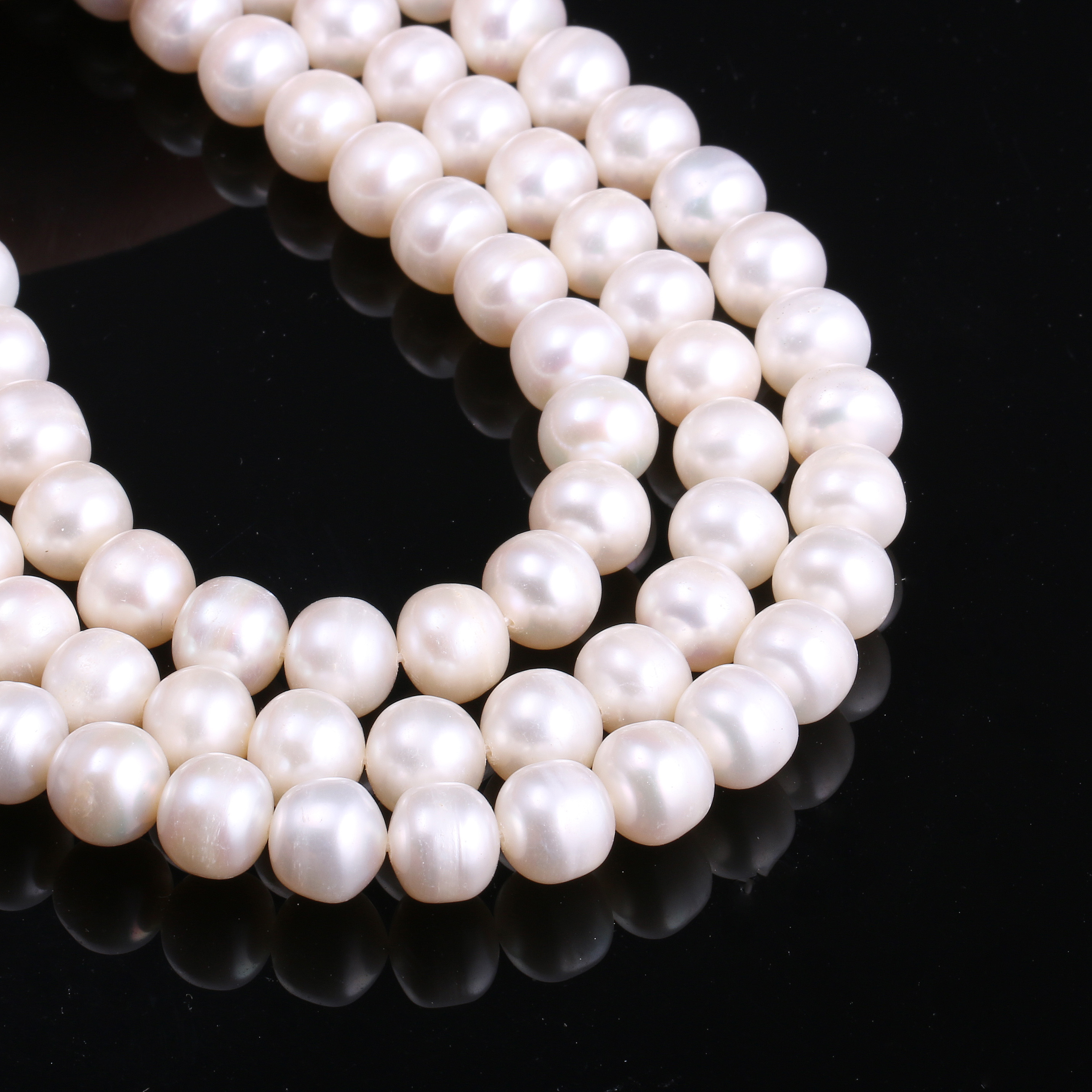 Natural Fresh Water Pearl Potato Shaped White For Making Necklace Bracelet Earnails 8-9mm