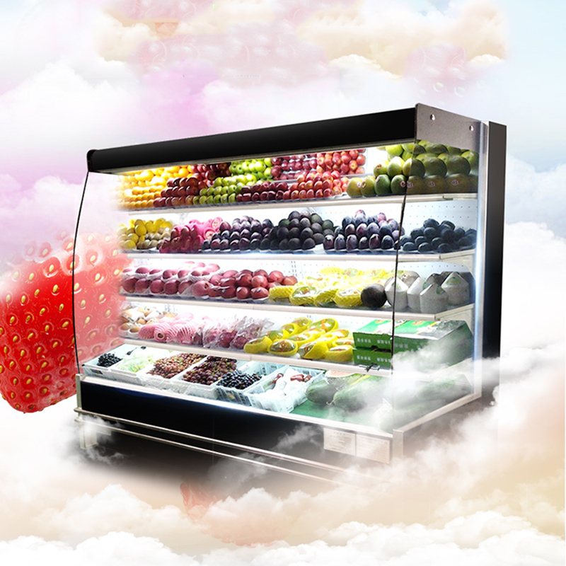 Large fresh-keeping cabinet commercial fruit refrigerator vertical air-cooled freezer spicy ordering cabinet display cabinet