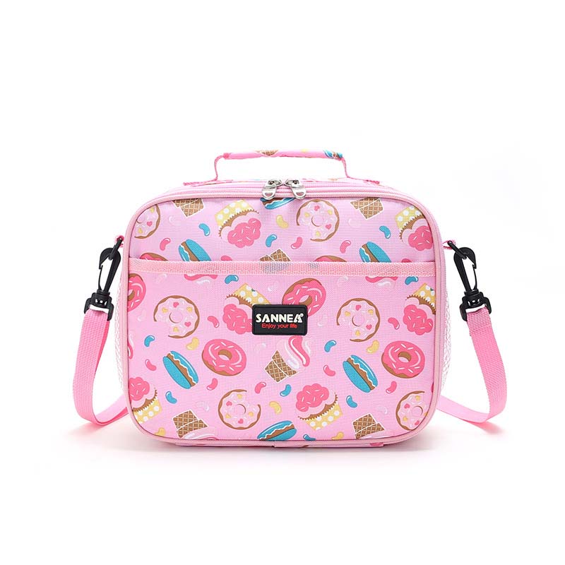 Lunch Bag for Boys and Girls Insulated Lunch Box for Kid School and Travel Water-Resistant Handbag with Removable Shoulder Strap