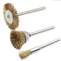 9PCS Copper Wire Brushes Metal Brush Rust Removing Brush Polishing brush For Dremel Rotary Grinder Tool