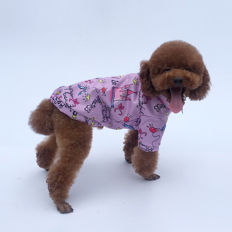 Puppy Pullover Cotton Velvet Pet Warm Sweater Casual Princess Style Round Neck Hoodies Clothes For Small Medium Dogs Pet Product