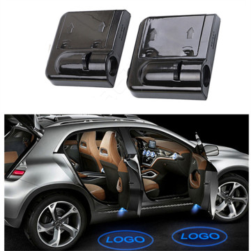 2PCS Wireless LED Car Door Welcome Logo Light for Peugeot Kia Renault Nissan Projector Shadow Lamp