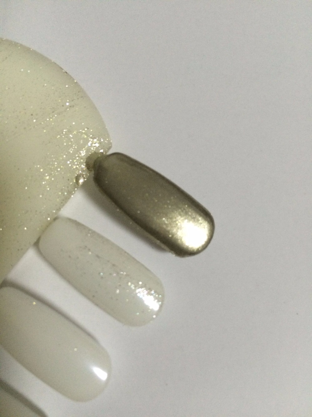 New Arrived Champagne Gold Mirror Pigment Powder Aluminium Powder Chrome Pigment Nail Glitters Nail Sequins 2060F-1