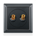 Model 86 installation hotel dark installed all black two - digit speaker terminal switch information socket panel