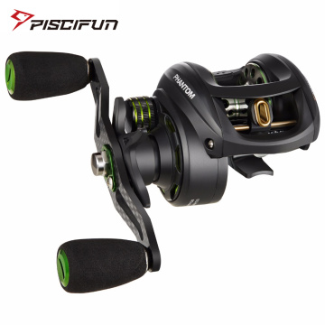 Piscifun Phantom Fishing Reel Carbon Fiber Ultralight 162g Dual Brake 7.7kg Max Drag 7.0:1 Gear Ratio Lake Baitcasting Reel