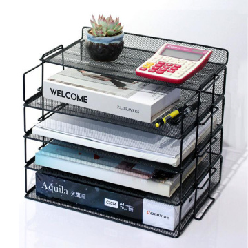 Metal Multifunction A4 Document Trays File Papepr Letter Holder Stationery Storage Bookend Office School Supplies Desk Organizer