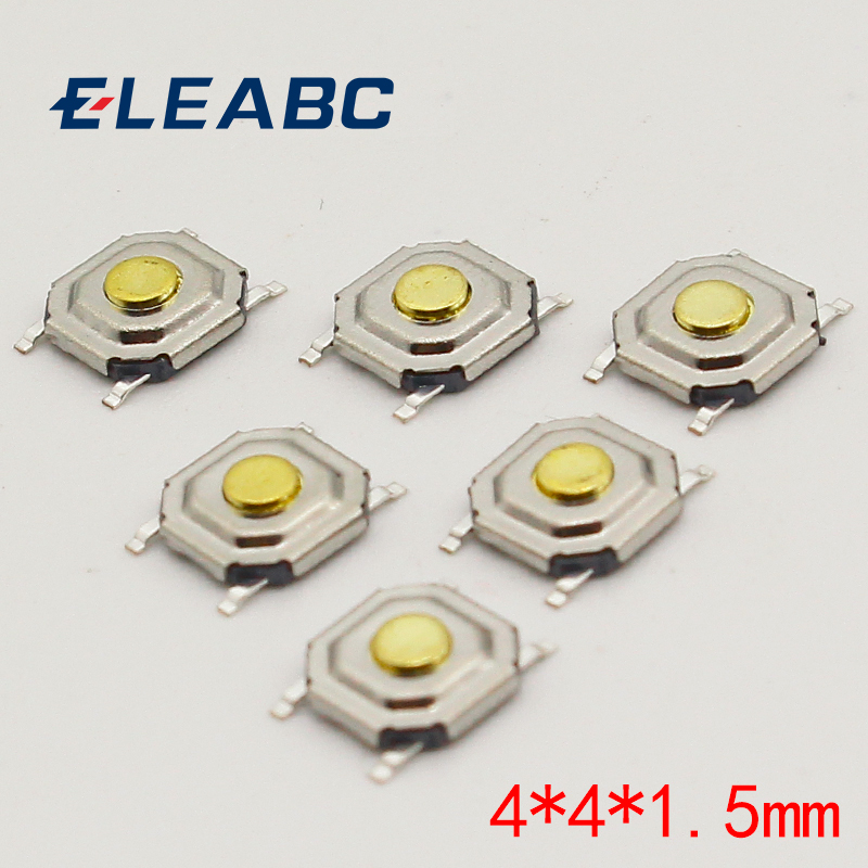 100PC/Lot SMD 4*4*1.5MM 4X4X1.5MM Tactile Tact Push Button Micro Switch Momentary