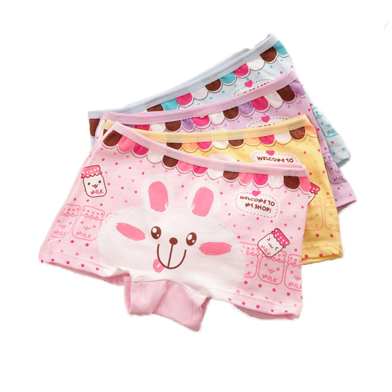 2020 Cute cartoon bunny children cotton underwear baby child girl underwear boxer briefs kids panties wholesale GU027
