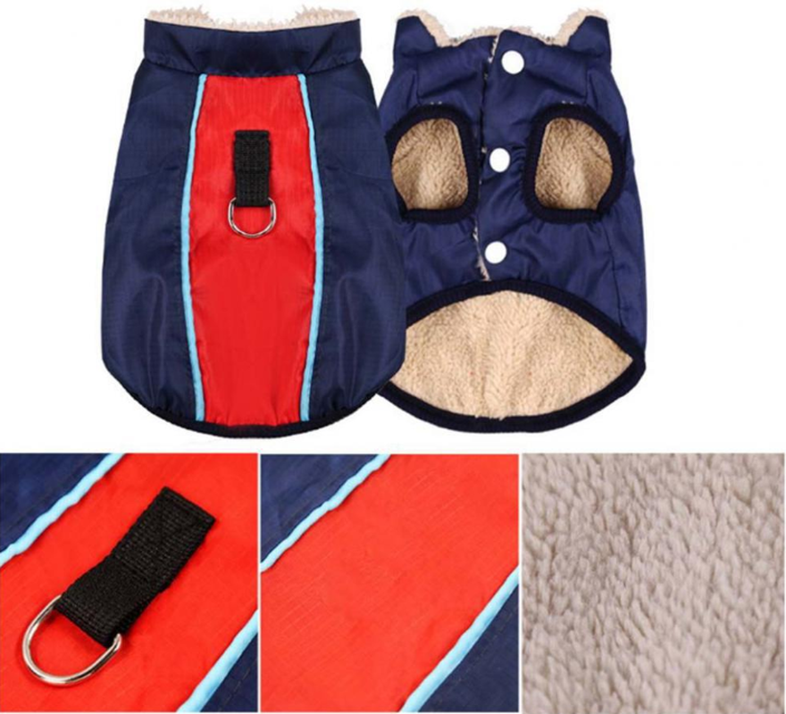 Winter Small Dog Jacket Coat Waterproof Puppy Dog Jacket Vest Warm Cotton Pet Clothing Vest Coat Outfit For Small Medium Dogs