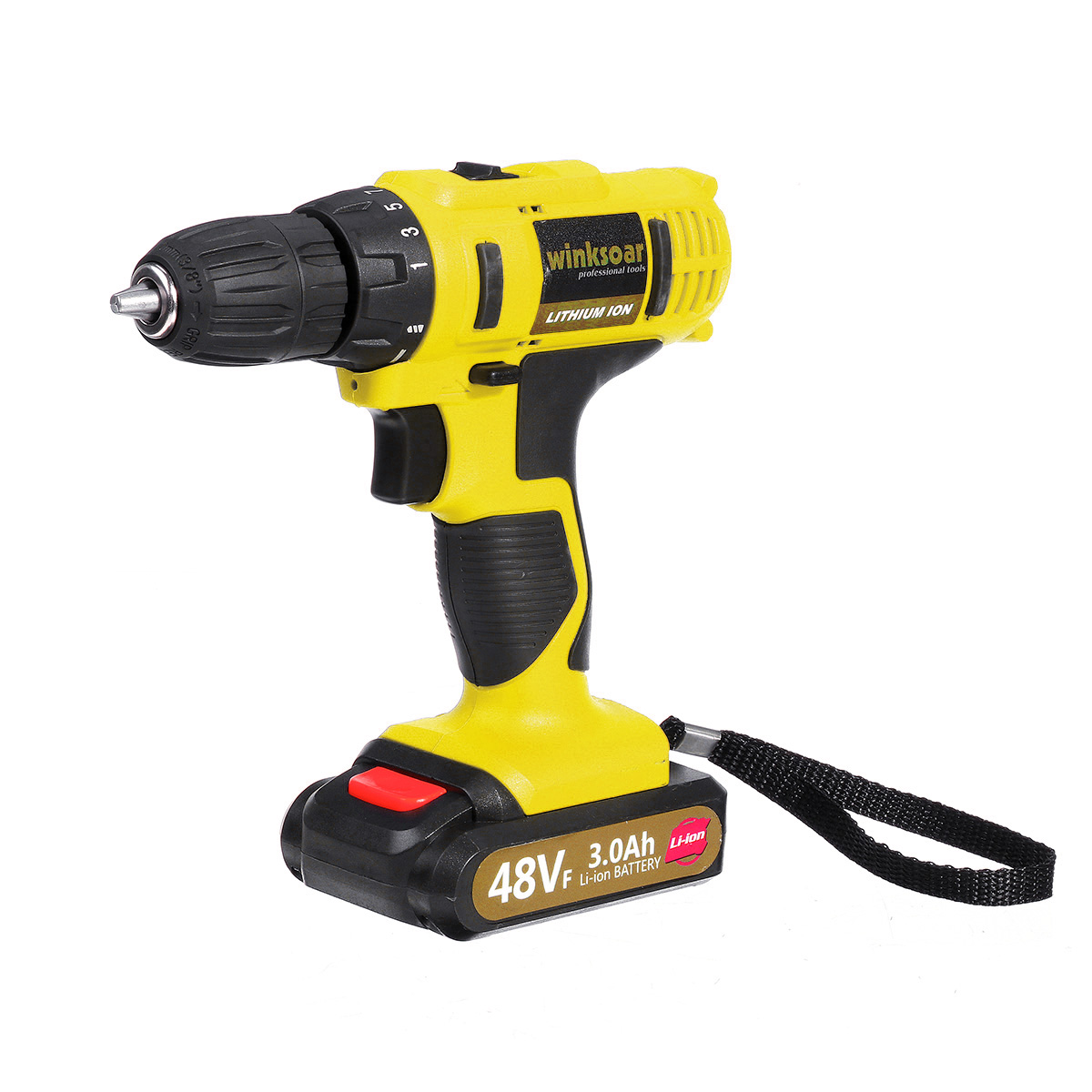 48V Electric Screwdriver Cordless Drill Rechargeable Li-Ion Battery Operated Handheld Drill Battery Charging 2 Speed Power Tools