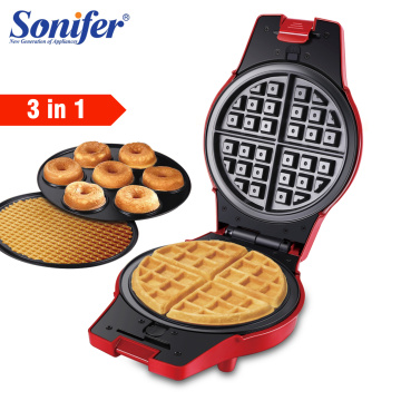 3 in 1Electric Waffle Maker Iron Sandwich Machine Non-Stick Pan Bubble Egg Cake Oven Household Breakfast Waffle Machine Sonifer