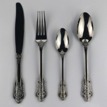 304 Stainless Steel Flatware Set Black Dinnerware Set Cutlery Set Tableware Silverware Set Western Food Fork Knife Drop Shipping