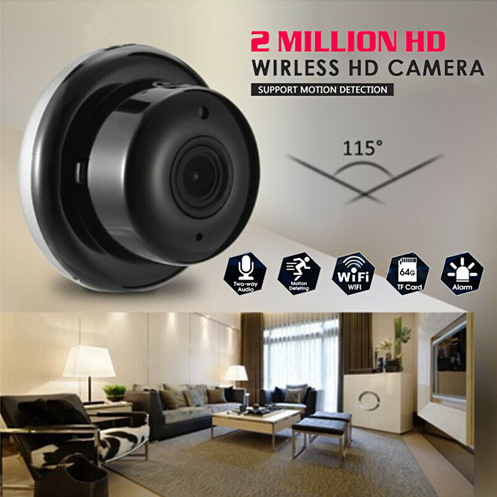 Mini Wifi 1080P HD IP Camera Wireless CCTV Infrared Night Vision Motion Detection 2-Way Audio Motion Tracker Home Security