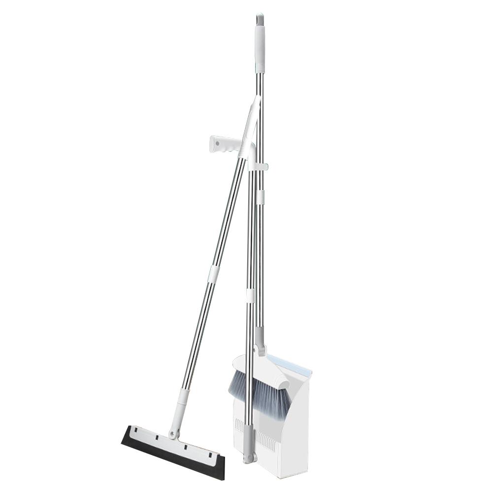 Foldable and standing broom and dustpan set combination With Extendable Broomstick Cleaning Broom Dustpan Set for Home