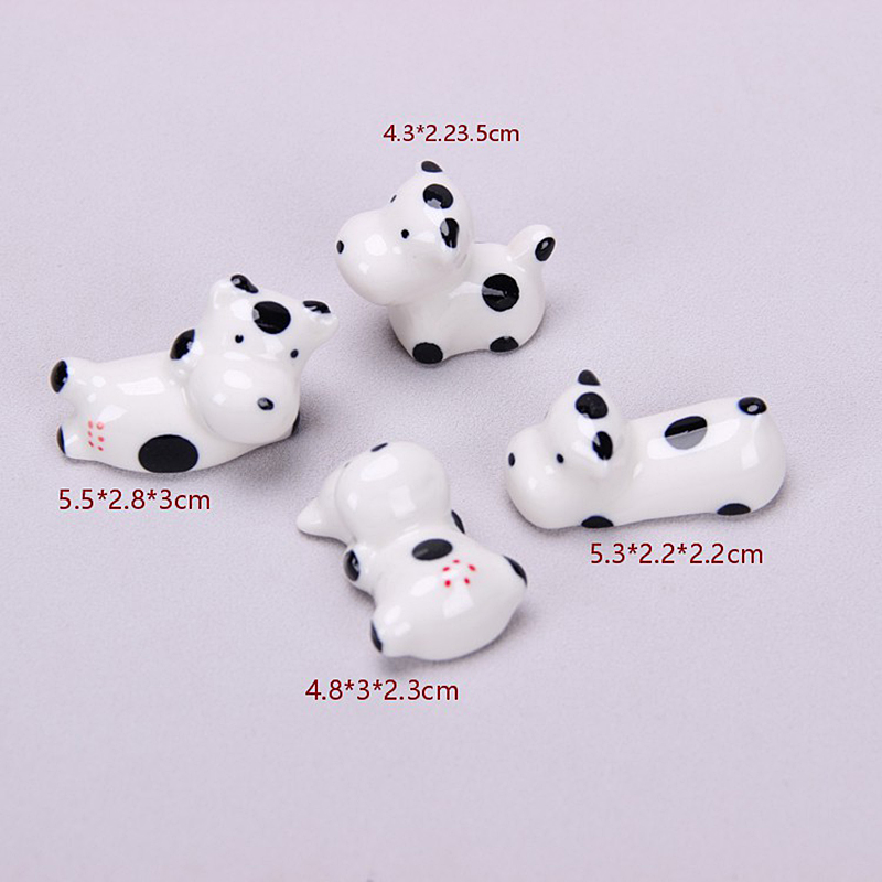 4PCS/lot Cute Cow Shaped Ceramic Chopstick Holder Home Tableware Holders Supplies