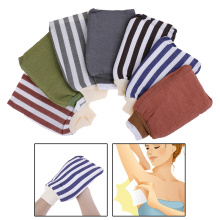 Exfoliating Body Scrub Gloves Shower Bath Skin Massage Sponge Mitt Rubbing Towel Bath Glove
