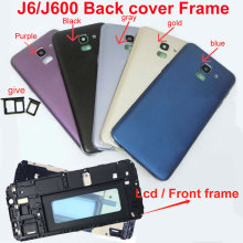 For Samsung Galaxy J6 2018 J600 J600F Housing Middle Frame Battery Back Cover With Power Volume Buttons lcd Front frame