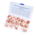 150PCS Copper Washer Gasket Nut and Bolt Set Flat Ring Seal Assortment Kit M5 M6 M8 M10 M12 M14 M16 M18 for Sump Plugs Water