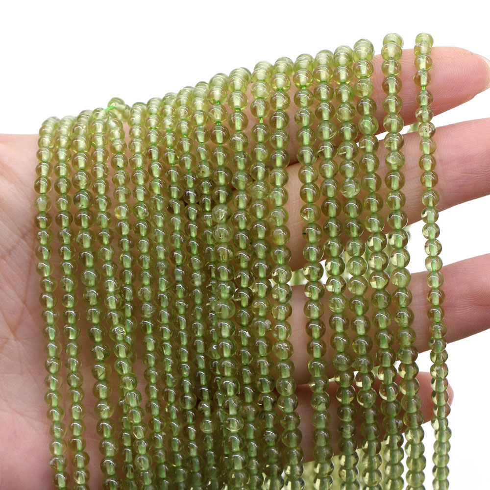 Natural Stone Beads For Jewelry Making Olivine Beads Charms DIY Necklace Bracelet Earring Handiwork Sewing Craft Accessory