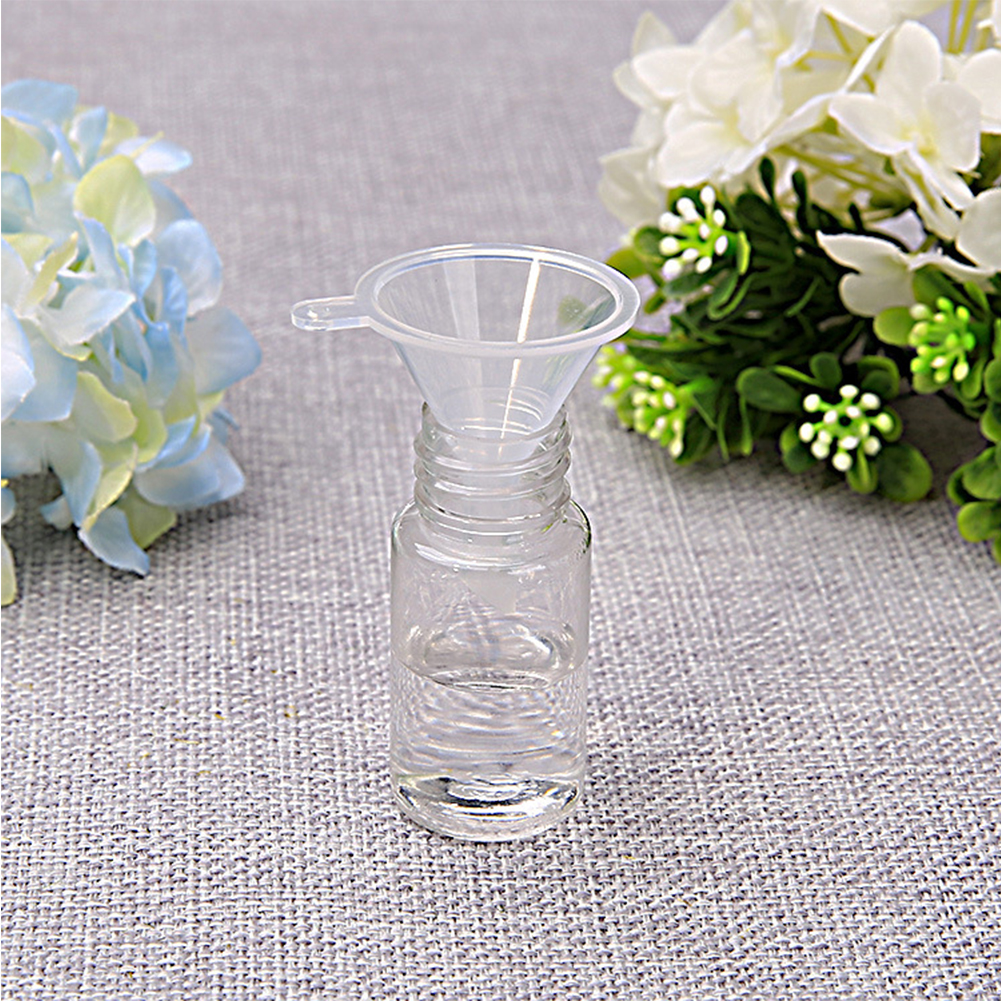 10Pcs transparent For Perfume Diffuser Mini Narrow Fine Bottleneck Bottles Packing auxiliary tool Mini Funnels Small Plastic