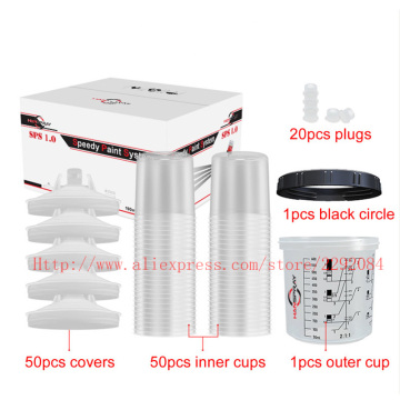 650CC inner cup PPS Paint Spray Gun Cup Lids and Liners Kit quick connector spray gun accessories