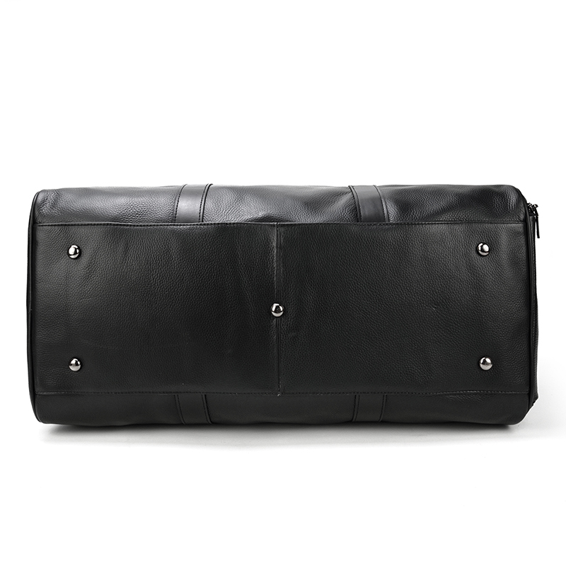 Big Vintage Men Travel Bag Genuine cow Leather black Travel Duffel Male Carry On Luggage Weekend Bag Man Large Shoulder Bag