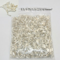 2000PCS 22-10 AWG EN 0.5/0.75/1.5/2.5/4/6mm2 NON-INSULATED BUTT CONNECTOR CRIMP TERMINAL WIRE BARE Bootlace Ferrules Cord End