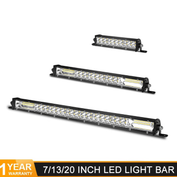 Ultra Slim led bar 7'' 13'' 20 inch 60W 120W 180W Dual Row LED Light Bar For 4X4 ATV Off Road combo car Work Lights barra led