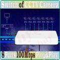 8 ports 100Mbps data Switch Plug&Play, MCS1108M, NVR Camera Network Switch, Mini Desktop Ethernet Network Switch of CCTV Camera