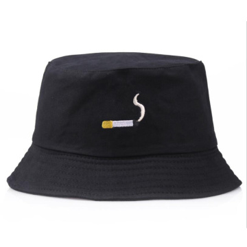 Panama Mens Fishing Hat Smoke Embroidery Pop Bucket Hats Women street Bob Hat Harajuku Hip Hop Cap