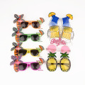 Beach Party Novelty Fruit Pineapple Sunglasses Flamingo Party Decoration Hawaiian Funny Glasses Eyewear Hen Party Supplies