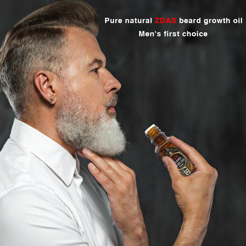 Men Beard Growth Oil 20ml fast hair grow products for alopecia Pubic Chest Thicker Essence Mustache Thick Serum beard care oil 4