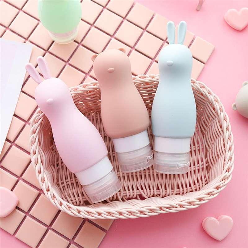 Bathroom Accessories Portable Soap Dispenser Press Silicone Travel Bottle Set Skin Care Lotion Body Wash Portable Small Bottle