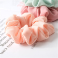 1Pc Solid Color Chiffon Elastic Hair Ties For Girls Women Hair Rope Rings Scrunchies Ponytail Holder Pink Black Hair Accessories