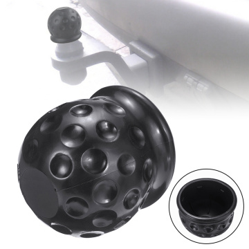 1pcs 50mm Black Tow Bar Ball Cover Cap Trailer Ball Cover Universal Tow Bar Protect Cap Hitch Trailer Car Accessories