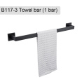 Black Quality Bathroom Hardware Set 304 Stainless Steel Towel Rack Toilet Paper Holder Liquid Soap Holder Towel Bar 10 Choice