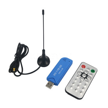 1pcs Mini Video Equipment TV Dongle DVB-T+DAB + FM RTL2832U + FC0012 Digital USB 2.0 TV Stick Support SDR Tuner Receiver+Antenna
