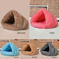 Pet Cat Dog Triangle Bed House Kennel Winter Warm Soft Solid Plush Mat Bedding Cave Basket Washable Nest 2020 New