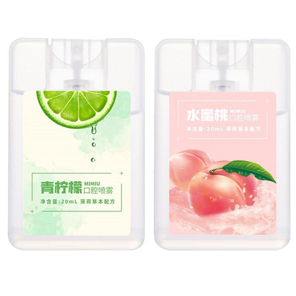 20ml Breath Freshener Spray Peach Lemon Oral Odor Halitosis Liquid Oral Spray Refresher Treatment Treatment Care Oral G6S7